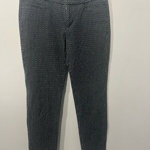 Banana Republic Navy and White Patterned Pants